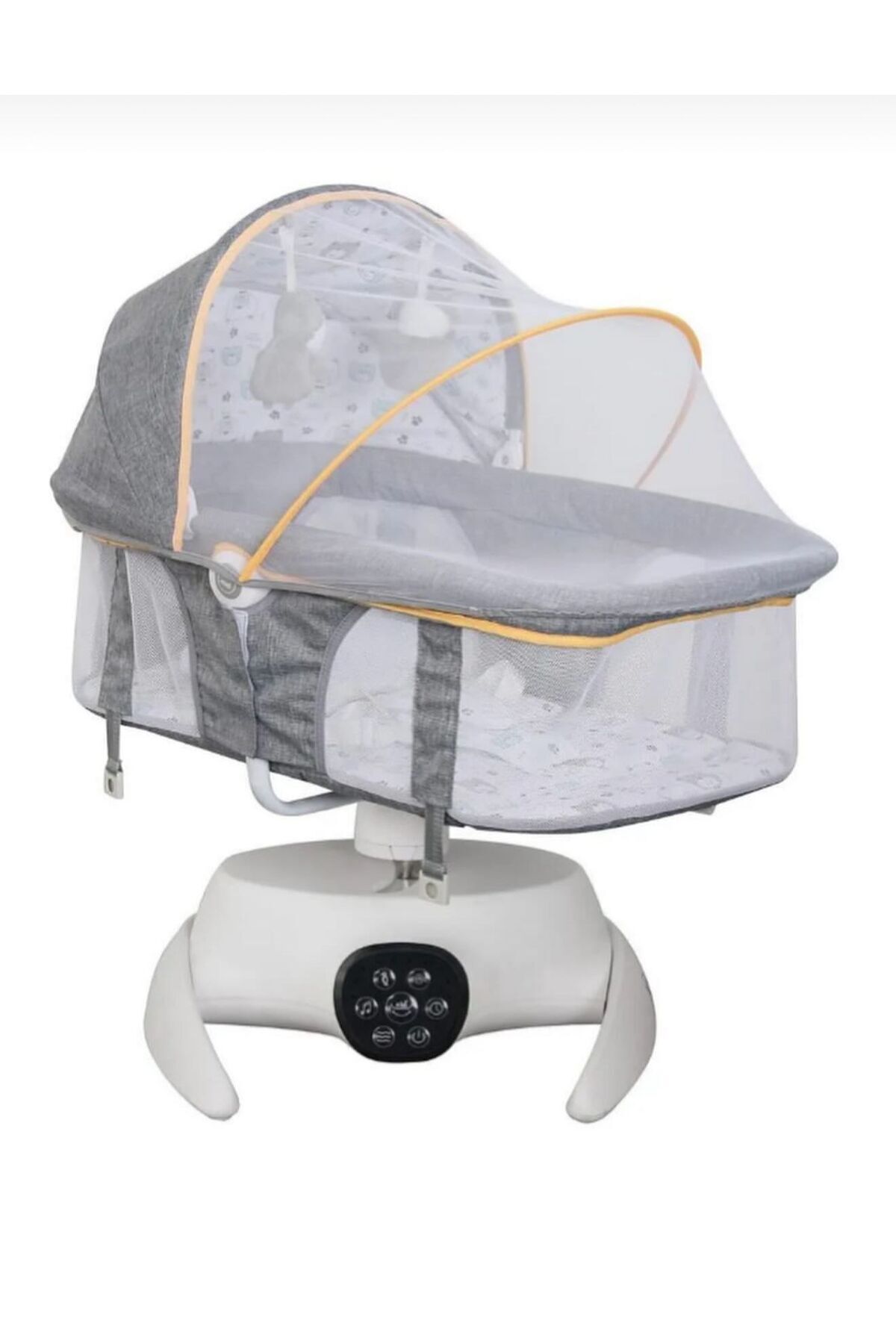 TURHAN BEBE Uzaktan kumandalı Müzikli Dönenceli Farklı Yönlerde Sallanır Otomatik Beşik VOMERO fotoğrafı 7 (önizleme)