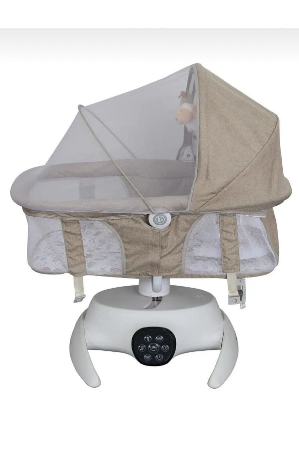 TURHAN BEBE Uzaktan kumandalı Müzikli Dönenceli Farklı Yönlerde Sallanır Otomatik Beşik VOMERO fotoğrafı 4 (önizleme)