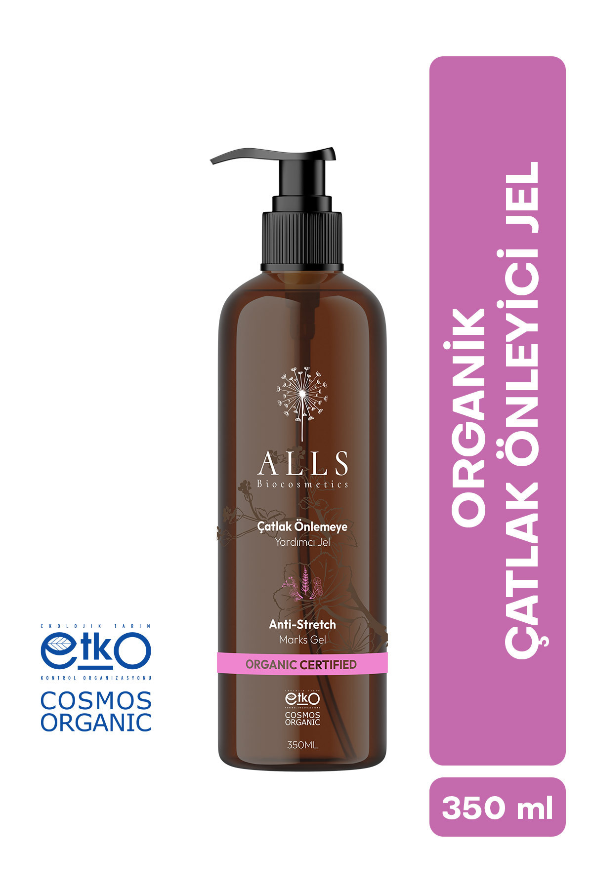 Alls Biocosmetics Organik Anti Stretch Mark Çatlak Önlemeye Yardımcı Jel 350 ml