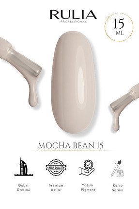 Rulia Professional Rulia Kalıcı Oje Mocha Bean 15 15 ml - Made in Dubai - Pro...