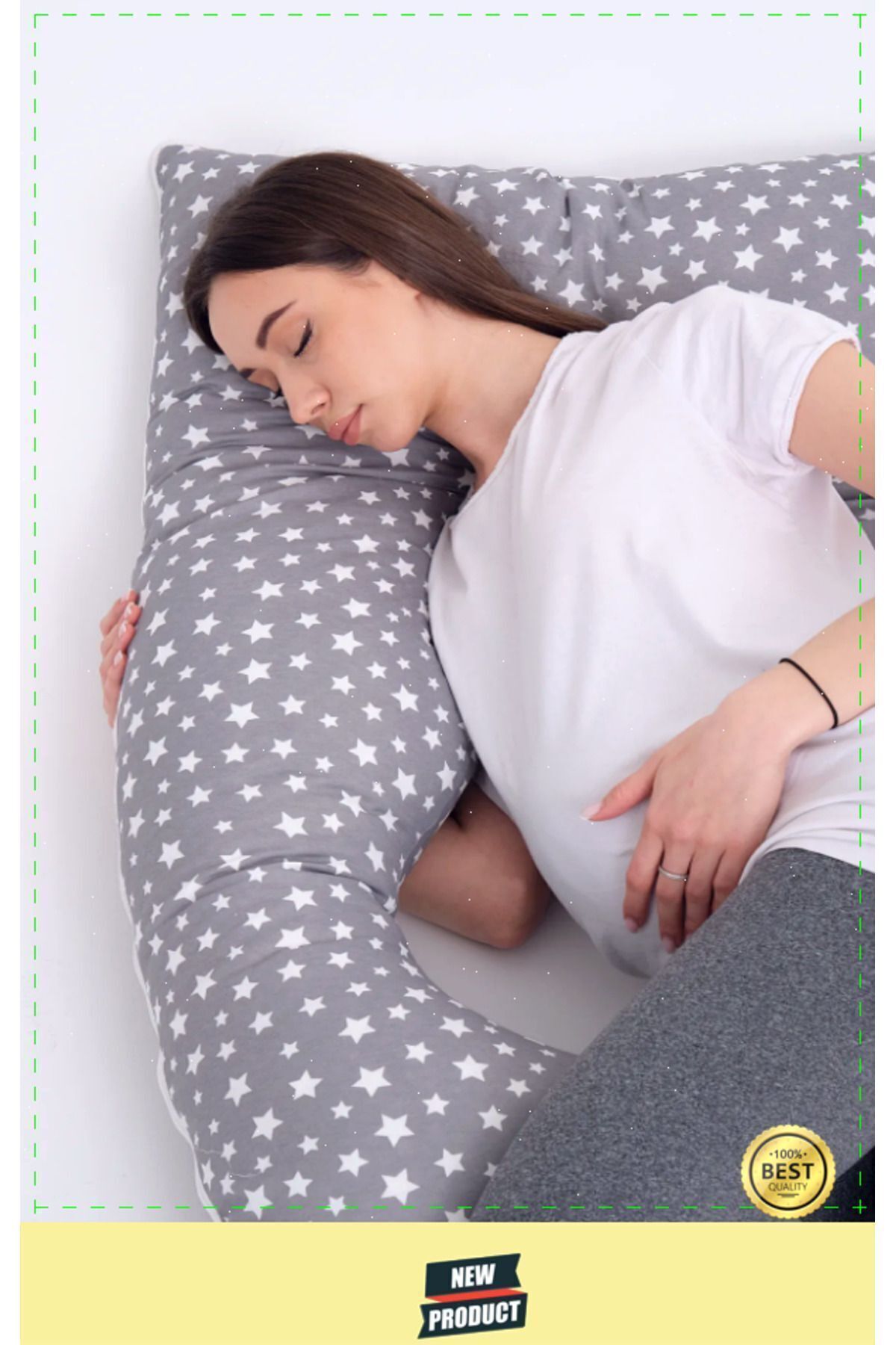 OMZ Yan Yatış Hamile Yastığı  Sırt, Kalça, Bacaklar ve Göbek Desteği fotoğrafı 4 (önizleme)