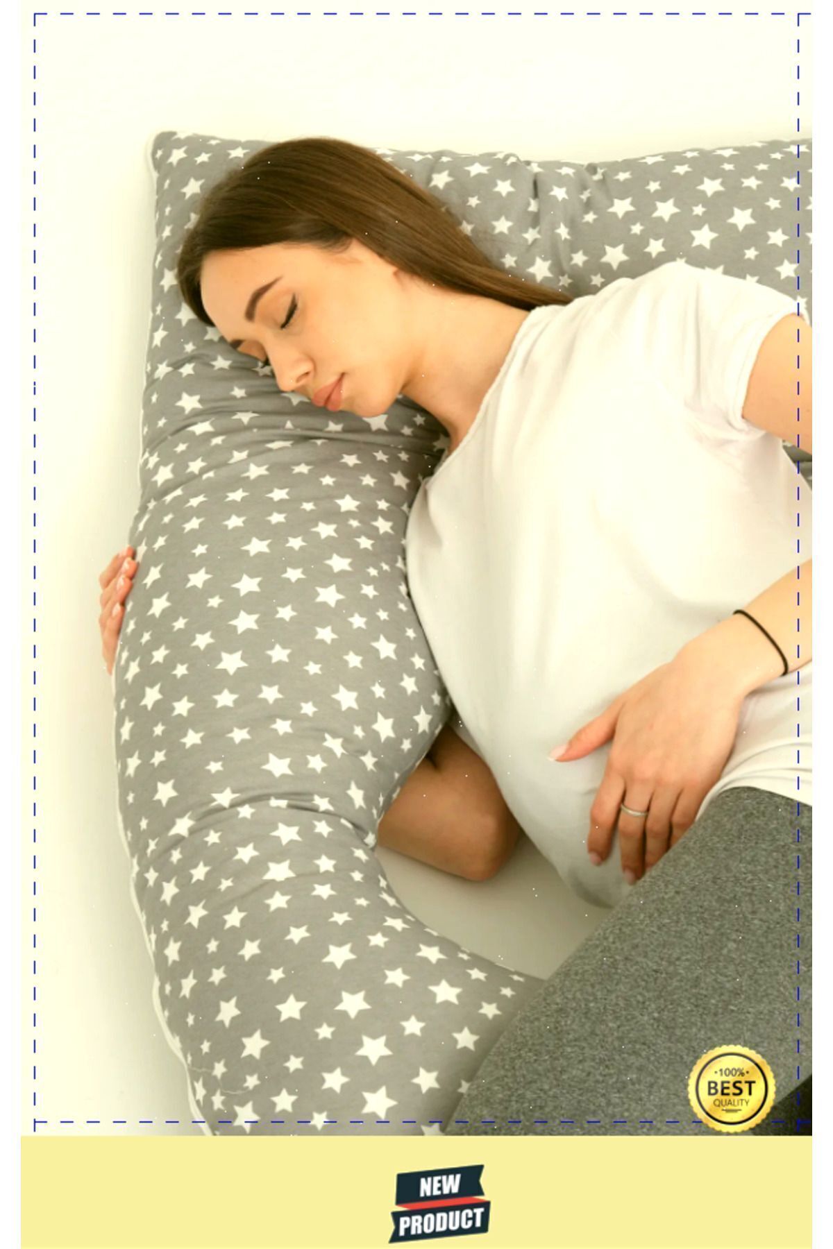 OMZ Çıkarılabilir Yıkanabilir Kılıflı Tam Vücut Hamile Yastığı fotoğrafı 4 (önizleme)