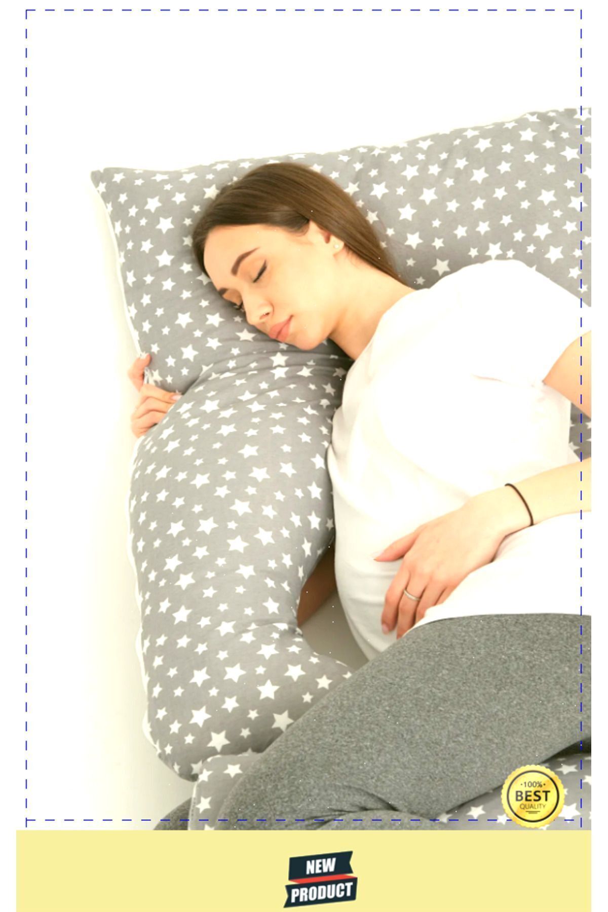 OMZ Şekilli Tam Vücut Yastığı Çıkarılabilir Kılıflı Hamile Yastığı fotoğrafı 4 (önizleme)