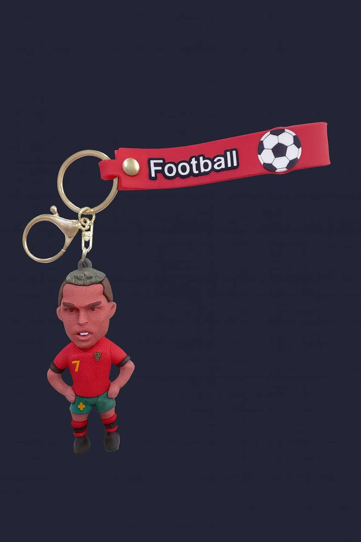 KAYLANIN DÜNYASI Futbolcu Ronaldo Anahtarlık 3D Silikon Çanta Süsü Hediyelik Doğum Günü Hediyesi Yılbaşı Hediyesi fotoğrafı 3 (önizleme)