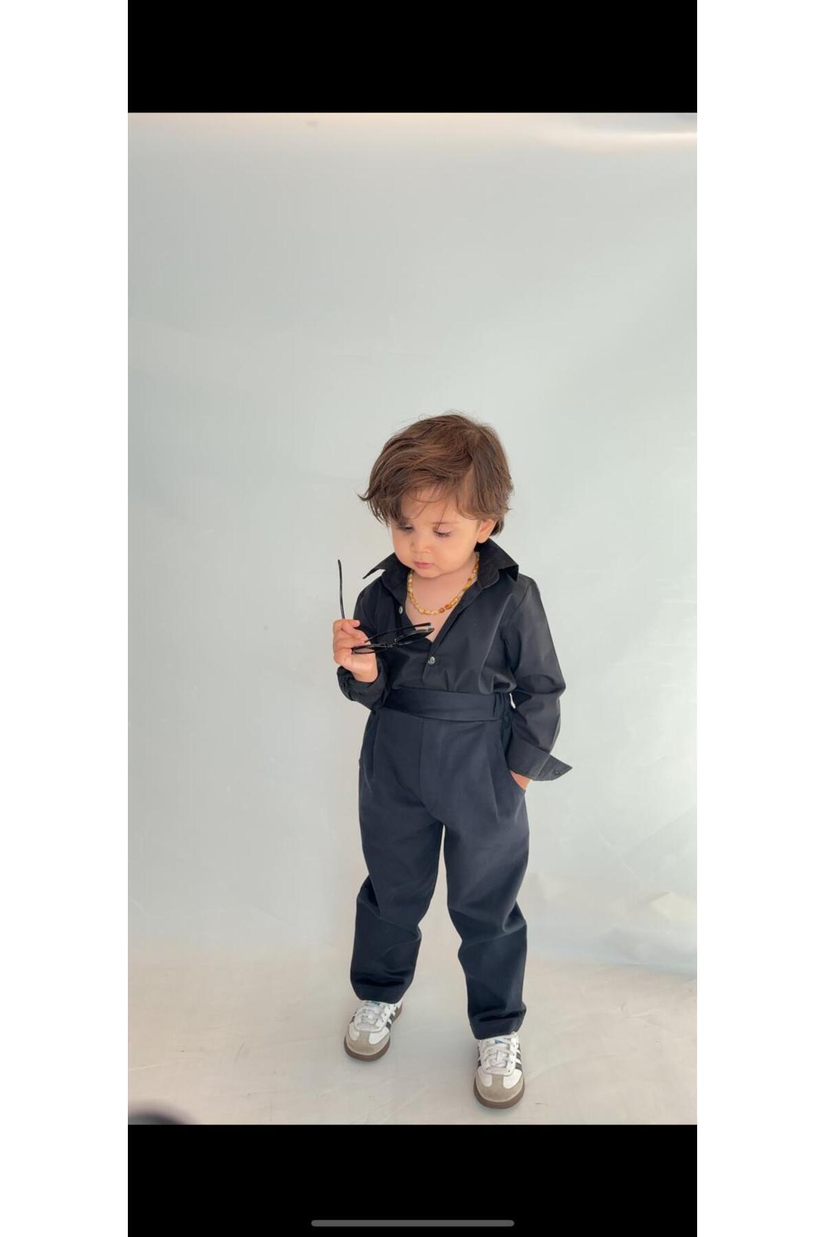 favorimkids Bebek Çocuk Krem Uzun Kollu Pantalon Gömlek Takım 1-5 yaş new1 fotoğrafı 3 (önizleme)