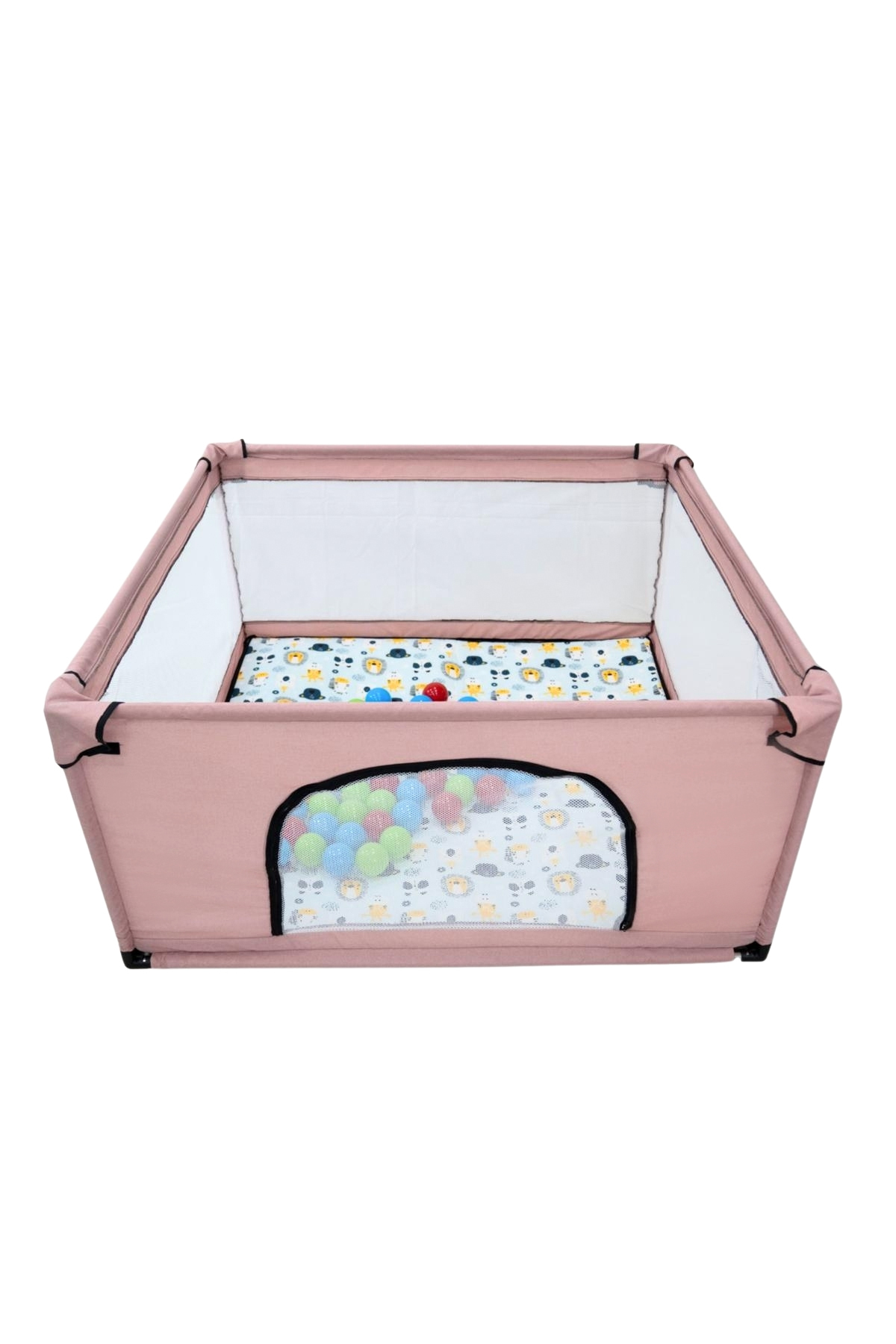 Hoffie Premio Keten Güvenli Bebek Ve Çocuk Oyun Alanı Oyun Parkı 120x120 Oyun Matı Ve Topları fotoğrafı 3 (önizleme)