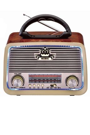 Andone And-301 Bluetooth’lu Ledli Nostaljik Görünümlü Müzik Kutusu Usb Sd Kar...