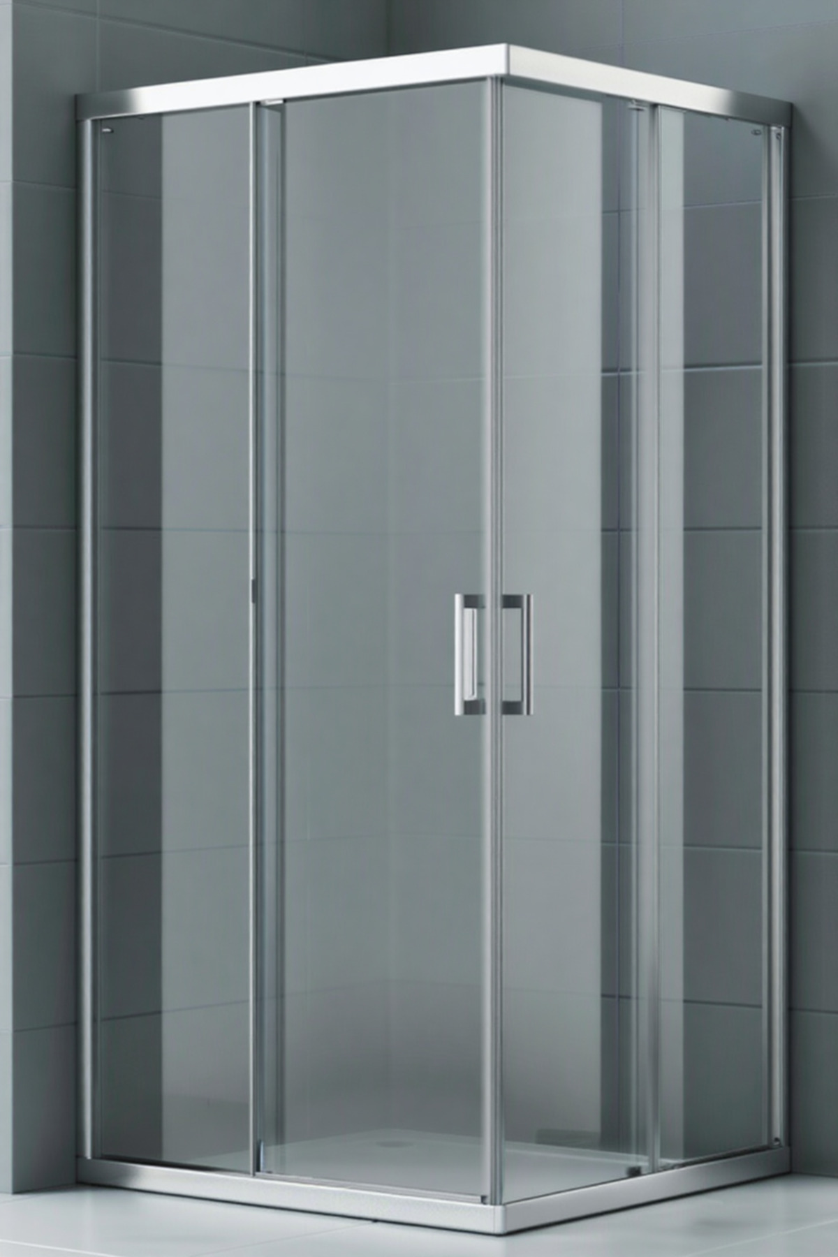 Square Transparent 5 mm Sliding Door Shower Cabin with Tempered Glass 190 cm Without Shower Boat