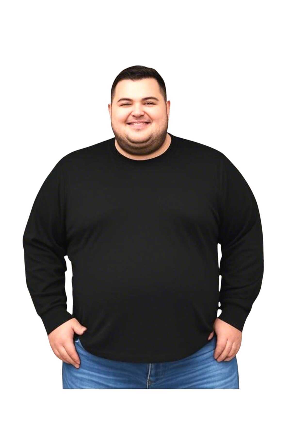 sngl Erkek Büyük Beden Oversize Uzun Kollu T-shirt 3xl 4xl 5xl 6xl 7xl 8xl 9xl