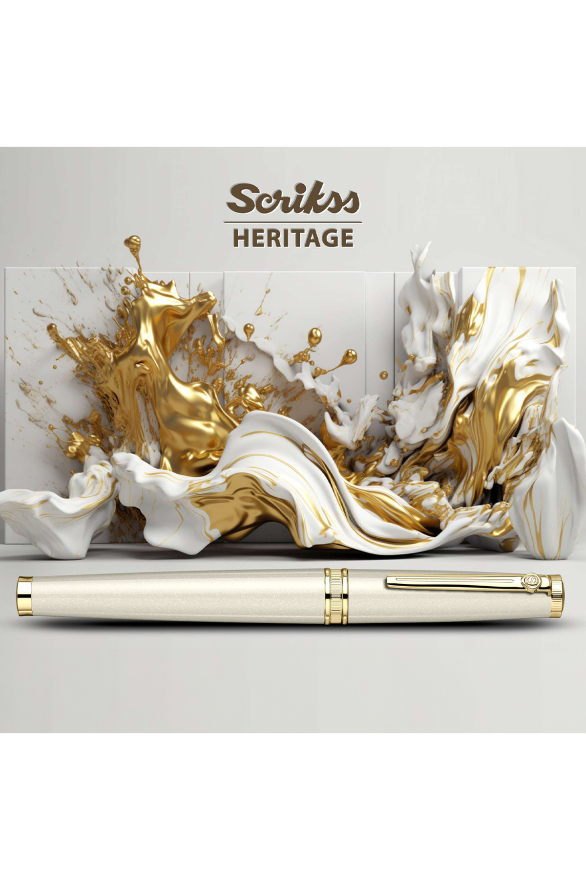 WizDesign HERİTAGE2 ROLLER WHITE GOLD (LIFETIME WARRANTY-LUXURY BOXED-PERSONALIZED)
