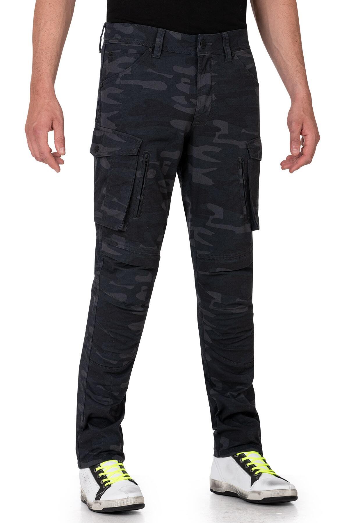 The Biker Jeans Truva Cargo Camo Korumalı Motosiklet Pantolonu Erkek