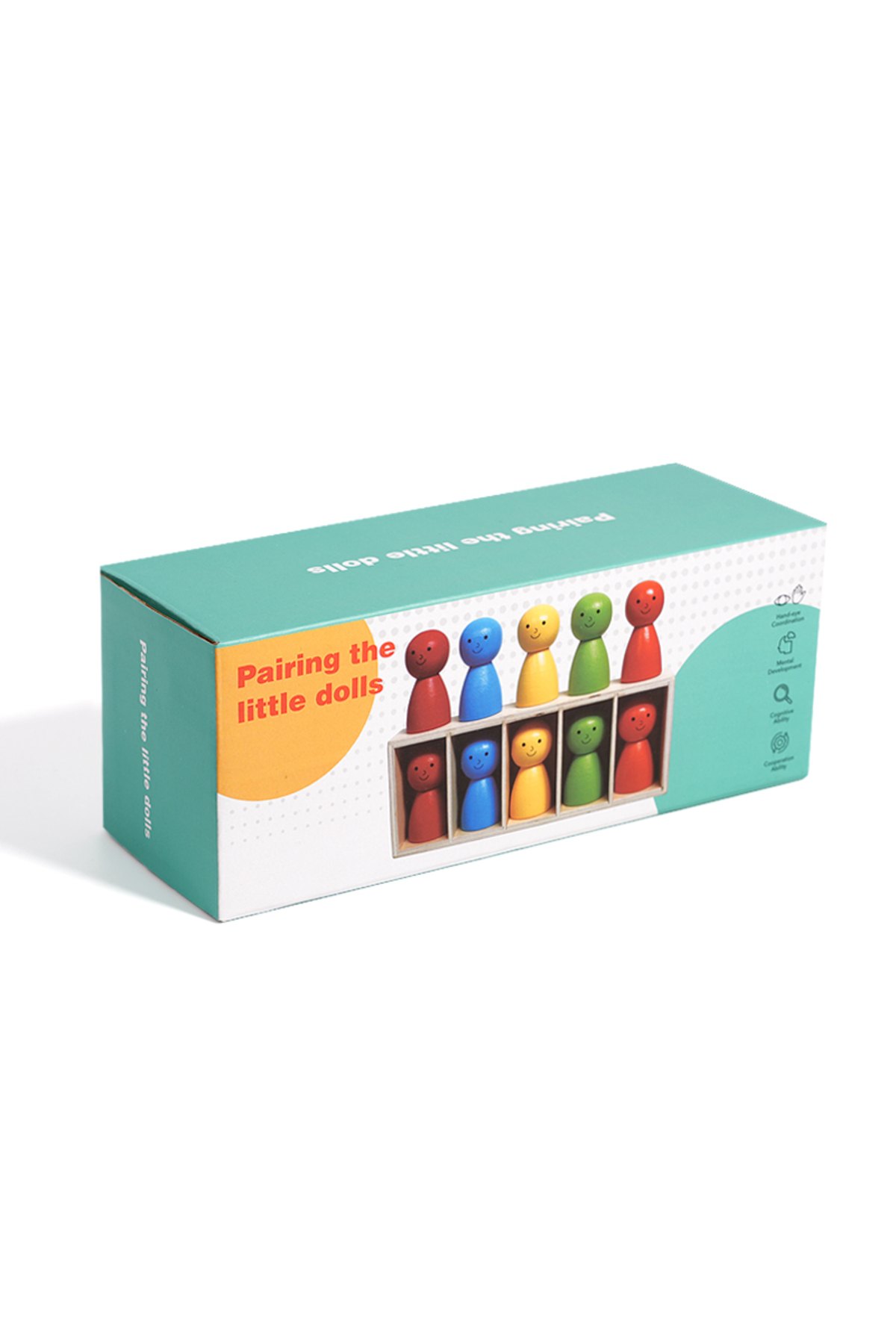 عروسک حدس رنگ، اسباب‌بازی‌های آموزشی رنگ، بازی دسته‌بندی رنگ مونته‌سوری، عروسک چوبی حدس رنگ