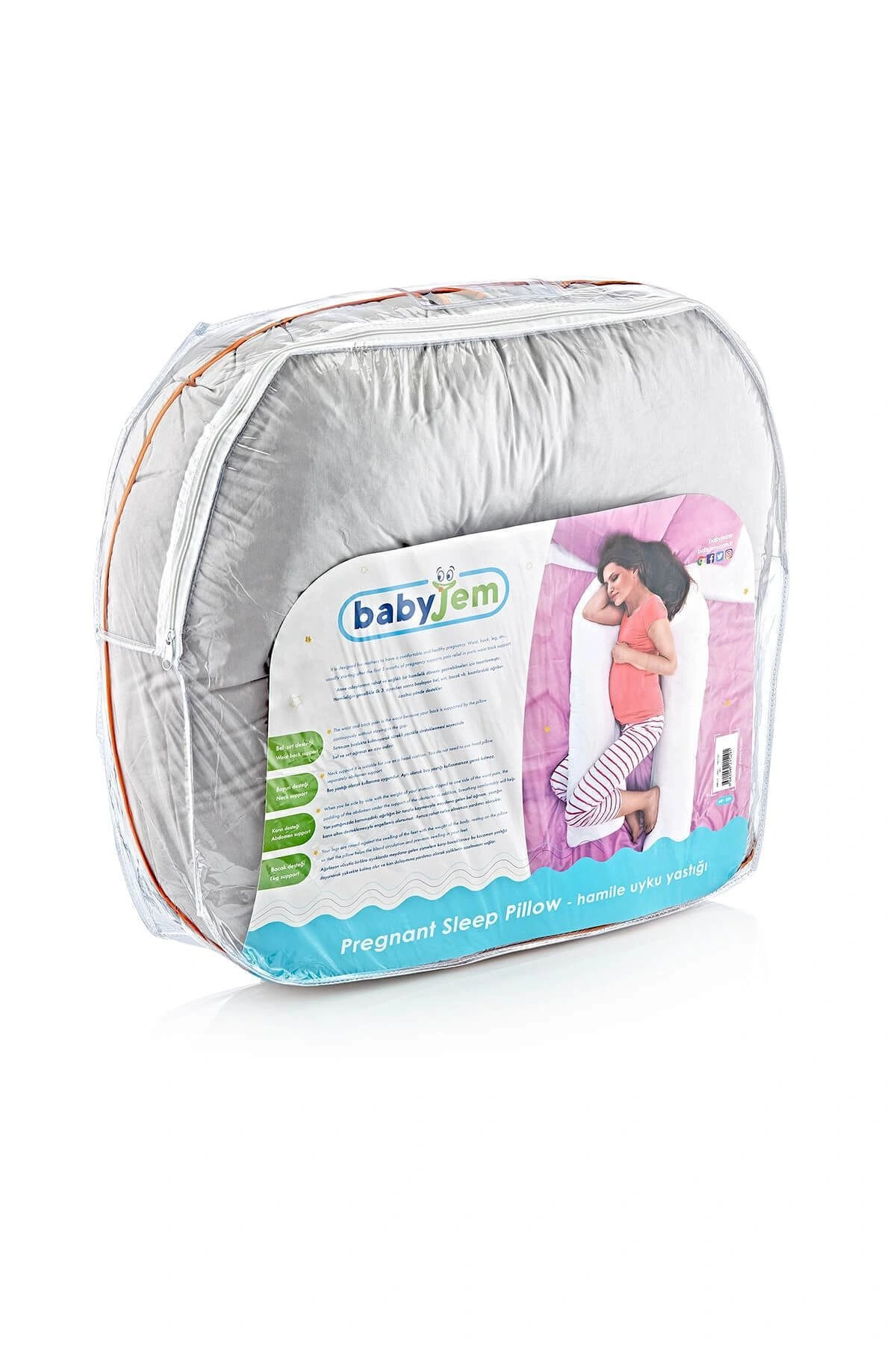 Babyjem Hamile Uyku Yastığı Gri fotoğrafı 2 (önizleme)
