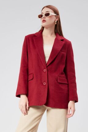 Bolivente Kruvaze Yaka Regular Fit Kaşe Ceket