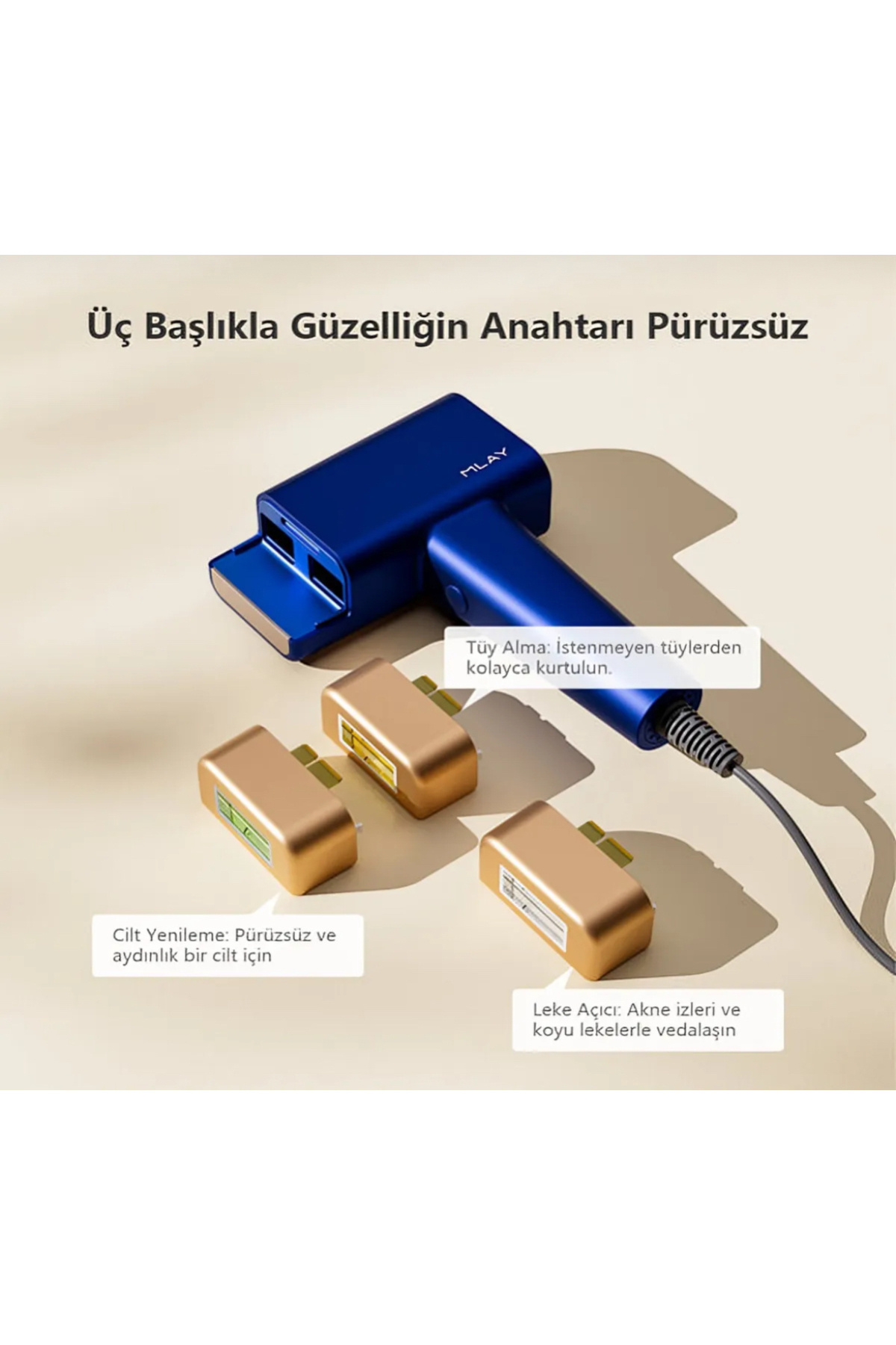 Mlay T16 BİR MİLYON ATIM (3 adet başlık) evde epilasyon buz lazer cihazı 17j