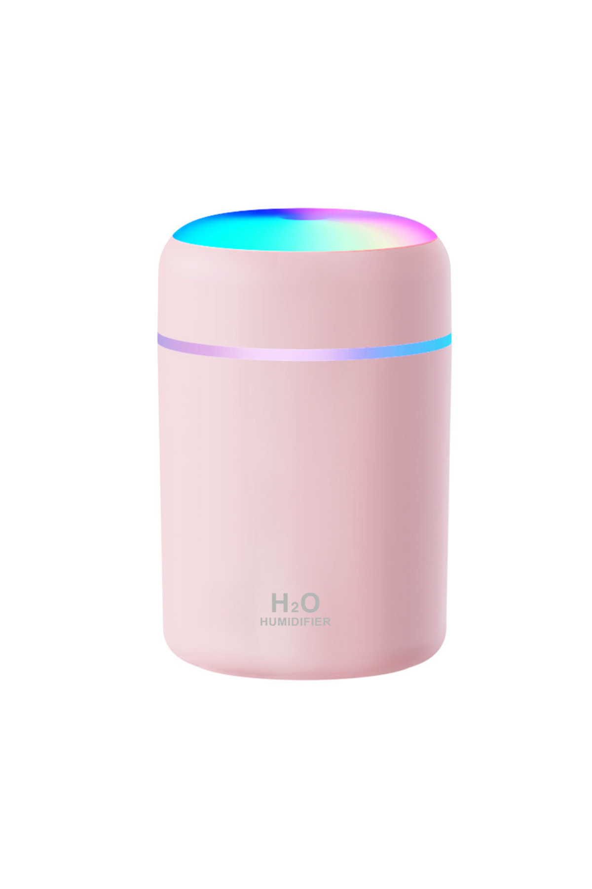 İle H2O 300ml Renkli Işıklı Ultrasonik Buhar Makinesi Mini Hava Nemlendirici Ev Araba İçin