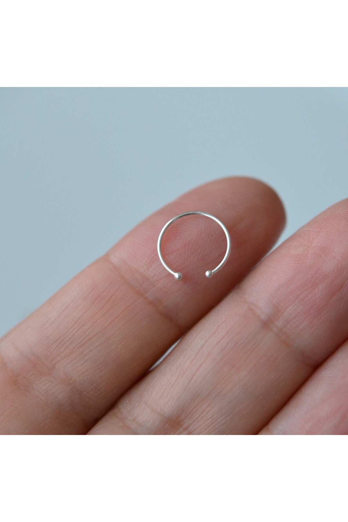 925 Sterling Silver Compression Ring Acceleration Hole Free Acceleration Fake Piercing