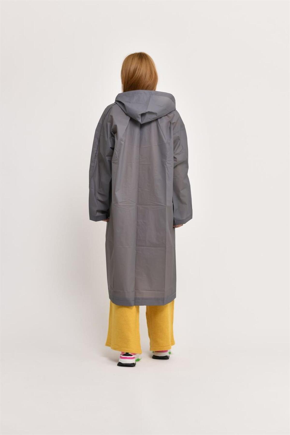 Park Moda HELP ME RENKLİ UNISEX YAĞMURLUK görsel 4