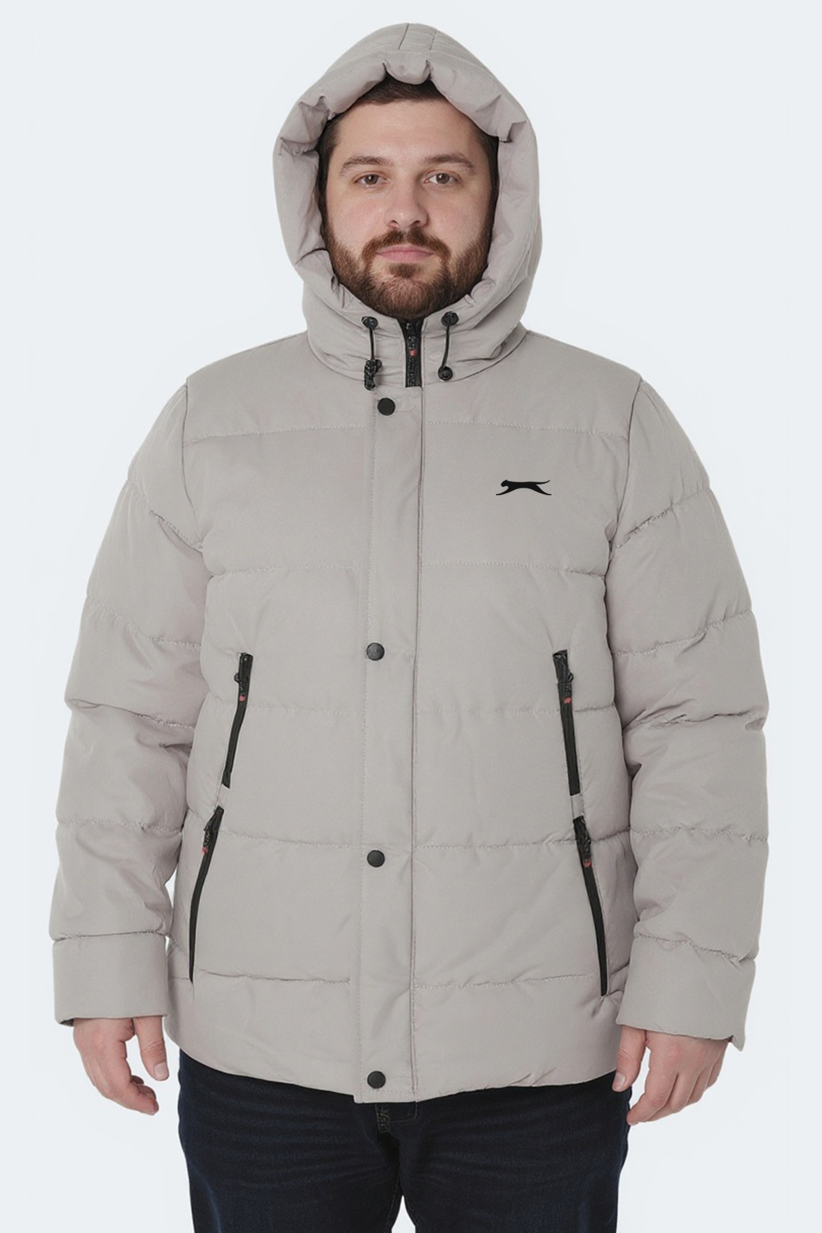 اسلازنگر کت و کاپشن مردانه سایز بزرگ GAFAR به رنگ بژ