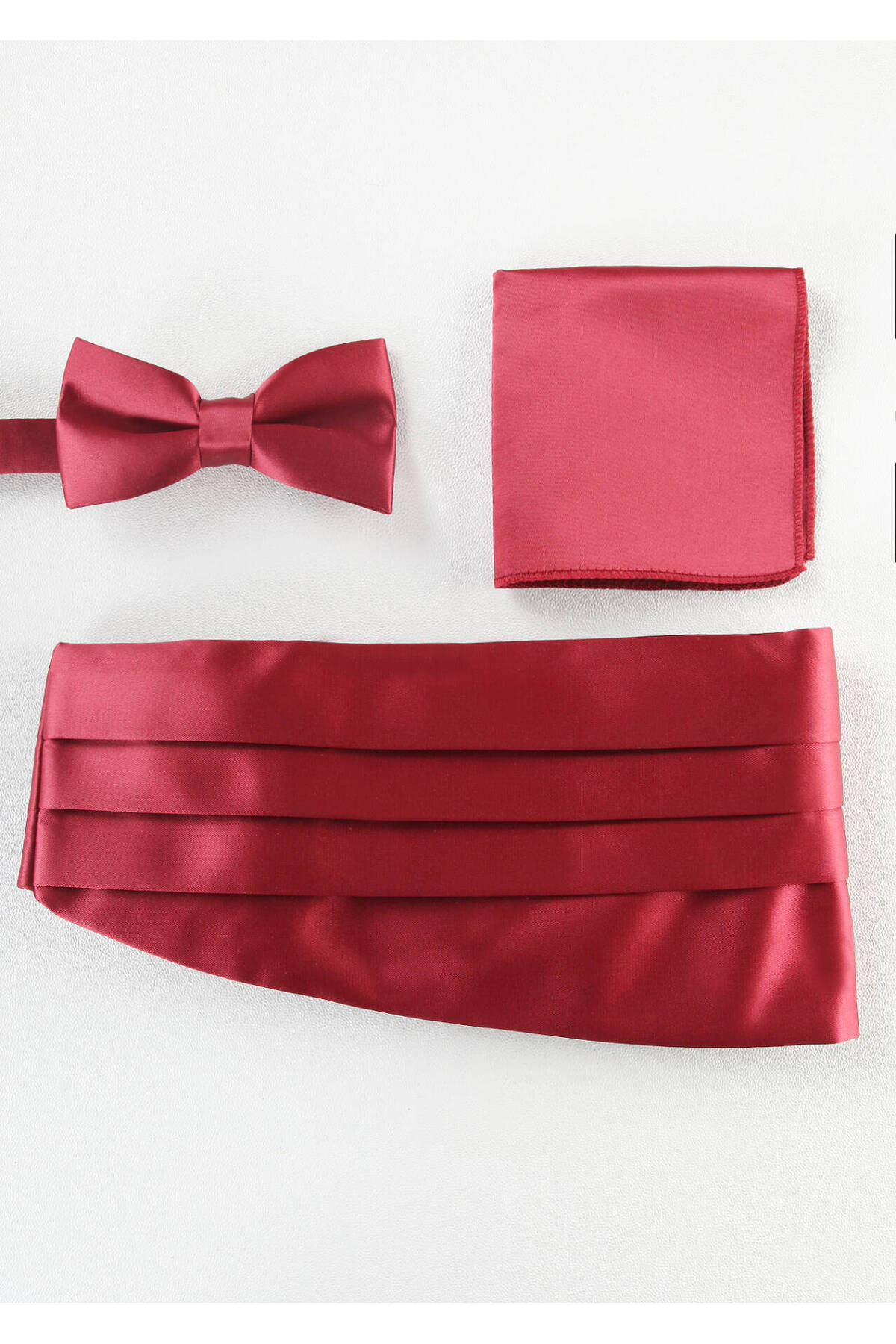 ست پاپیون و کمربند زرشکی Kip