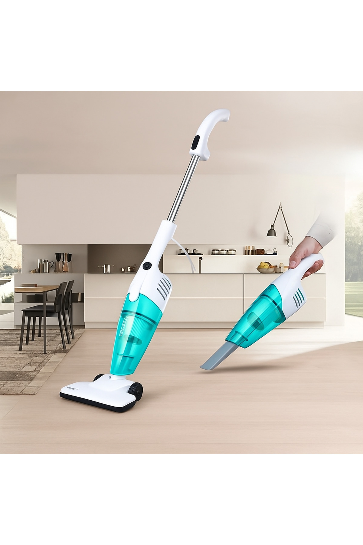 SPEEDSTORE 2 в 1 вертикална прахосмукачка, 600 W, бяла, HEPA филтър, аксесоари