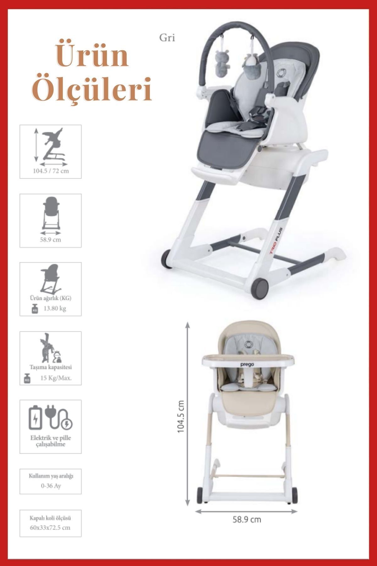 modabebekler Sese Duyarlı Bluetooth Özellikli Otomatik Lucca Model Kumandalı Mama Sandalyesi fotoğrafı 5 (önizleme)