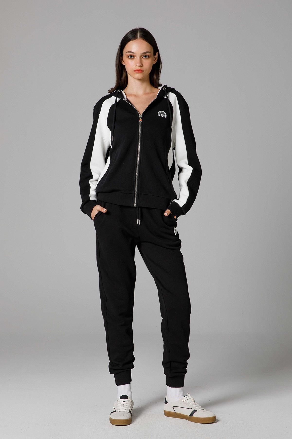 Ellesse Fermuarlı Kapüşonlu Kadın Sweat EF198-BK görsel 3