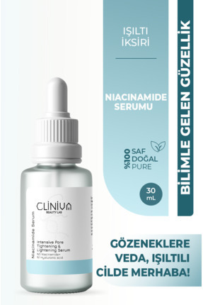 cliniva Işıltı İksiri – Niacinamide Serum %1 Hyalüronik Asit 30 ml | Gözenek ...
