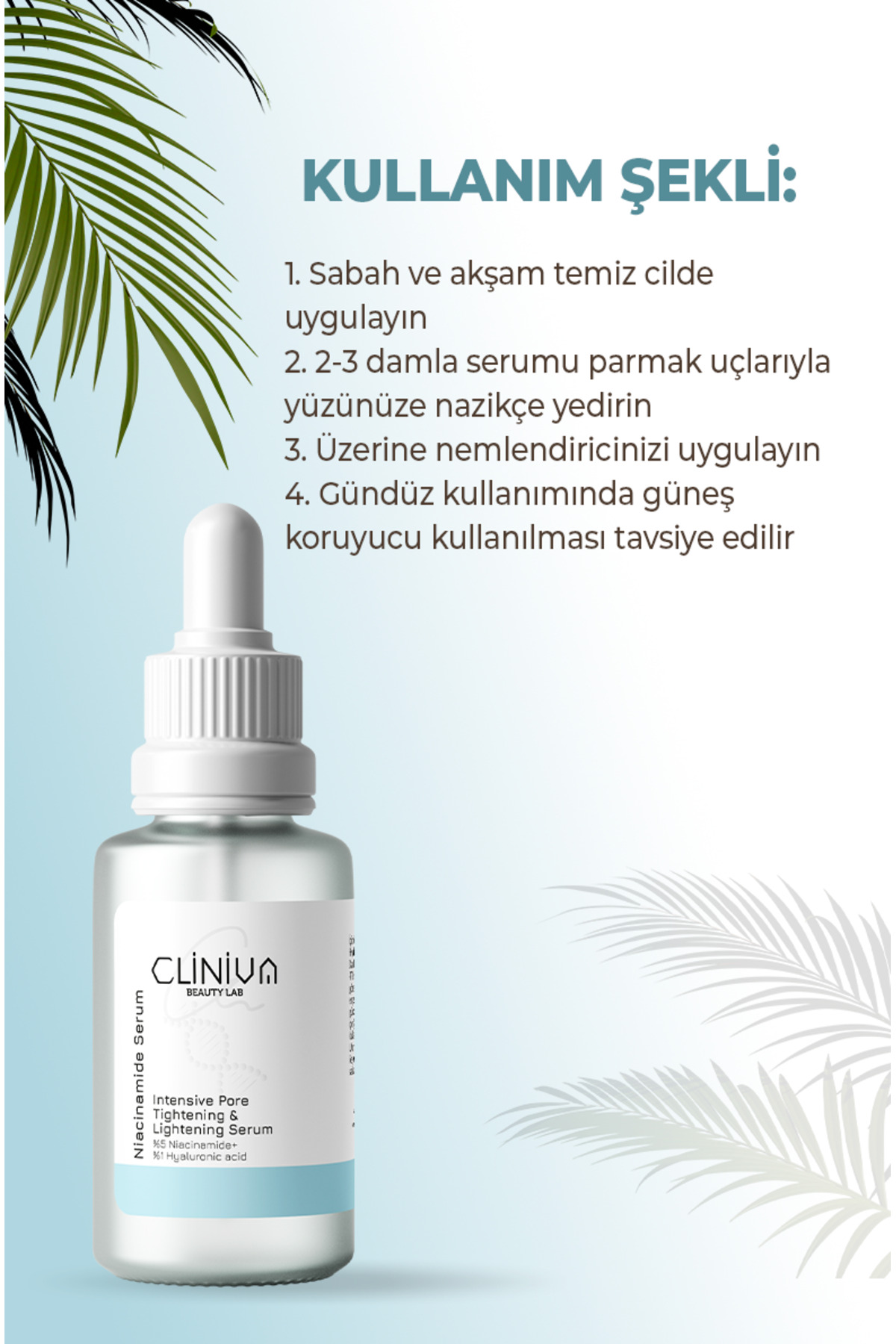Işıltı İksiri – Niacinamide Serum %1 Hyalüronik Asit 30 ml | Gözenek Sıkılaştırıcı & Aydınlatıcı — s3 — تصویر 3 از 4