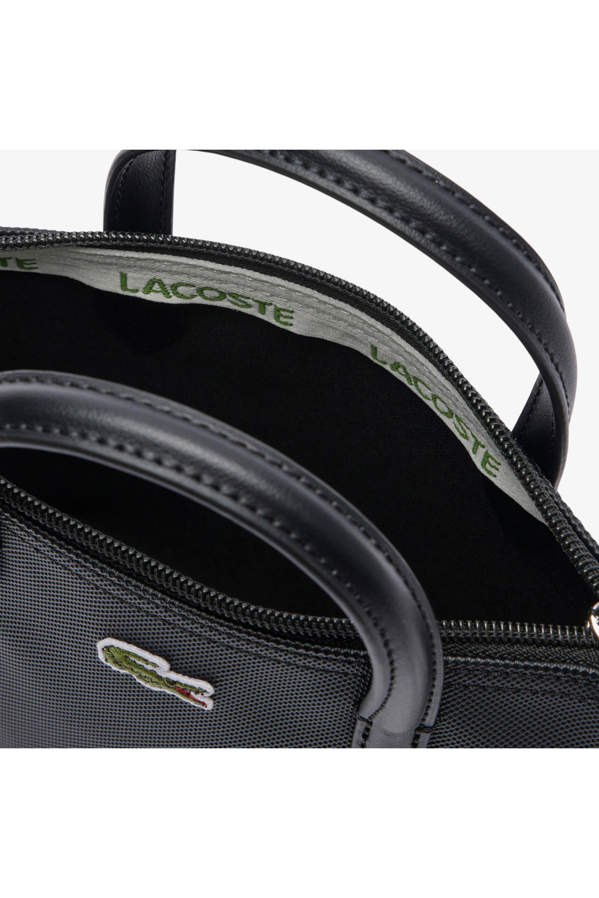 Lacoste Mini L.12.12 Kadın Siyah Postacı Çantası görsel 5