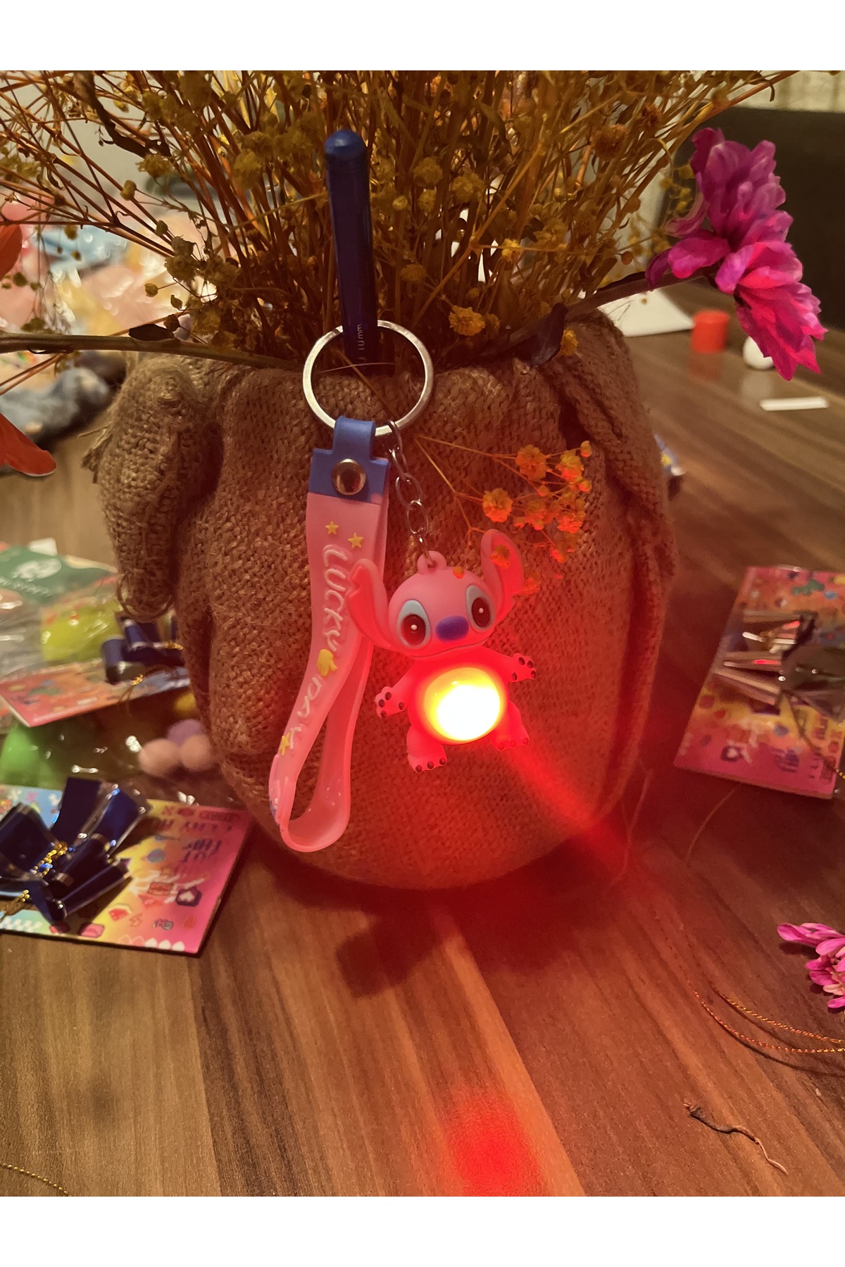 labubu sepeti LABUBU STİTCH bebek arabası , ev , çanta Anahtarlığı, Çanta Aksesuarı fotoğrafı 4 (önizleme)