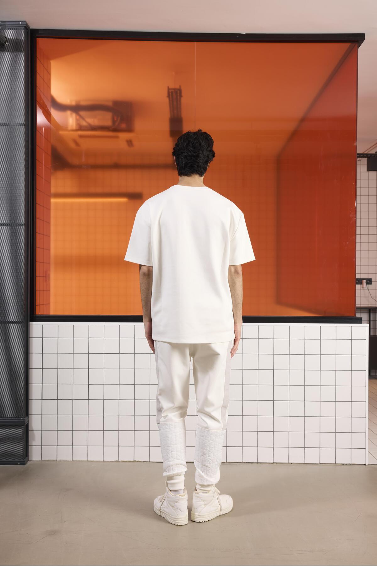 GMG FIRENZE Bisiklet Yaka Cep Detaylı Oversize Erkek T-shirt 3