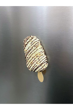 Genel Markalar Yumuşak Tatlı Dekor: Çikolata Soslu Beyaz Dondurma Magnet ve M...