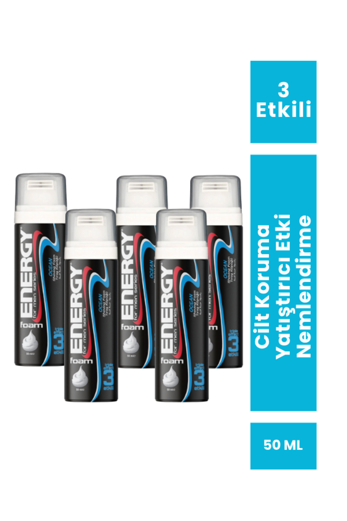 Energy Ocean Seyahat Boy Tıraş Köpüğü 5x50ml (5 ADET) — ESF521
