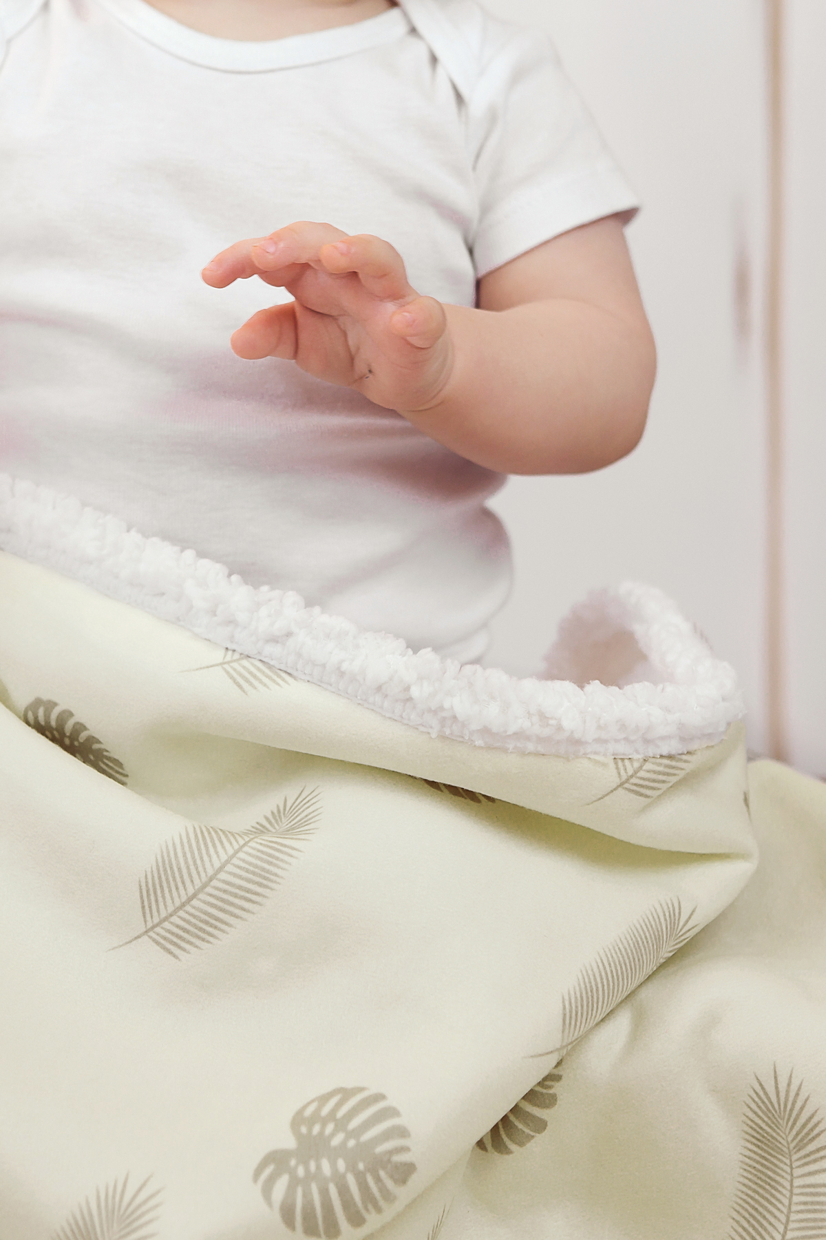 HAMUR Fluffy Bebek Battaniyesi 80x100 Cm Melis Kundak Puset Çift Taraflı Koyun Tüyü Battaniye 100x80 fotoğrafı 5 (önizleme)