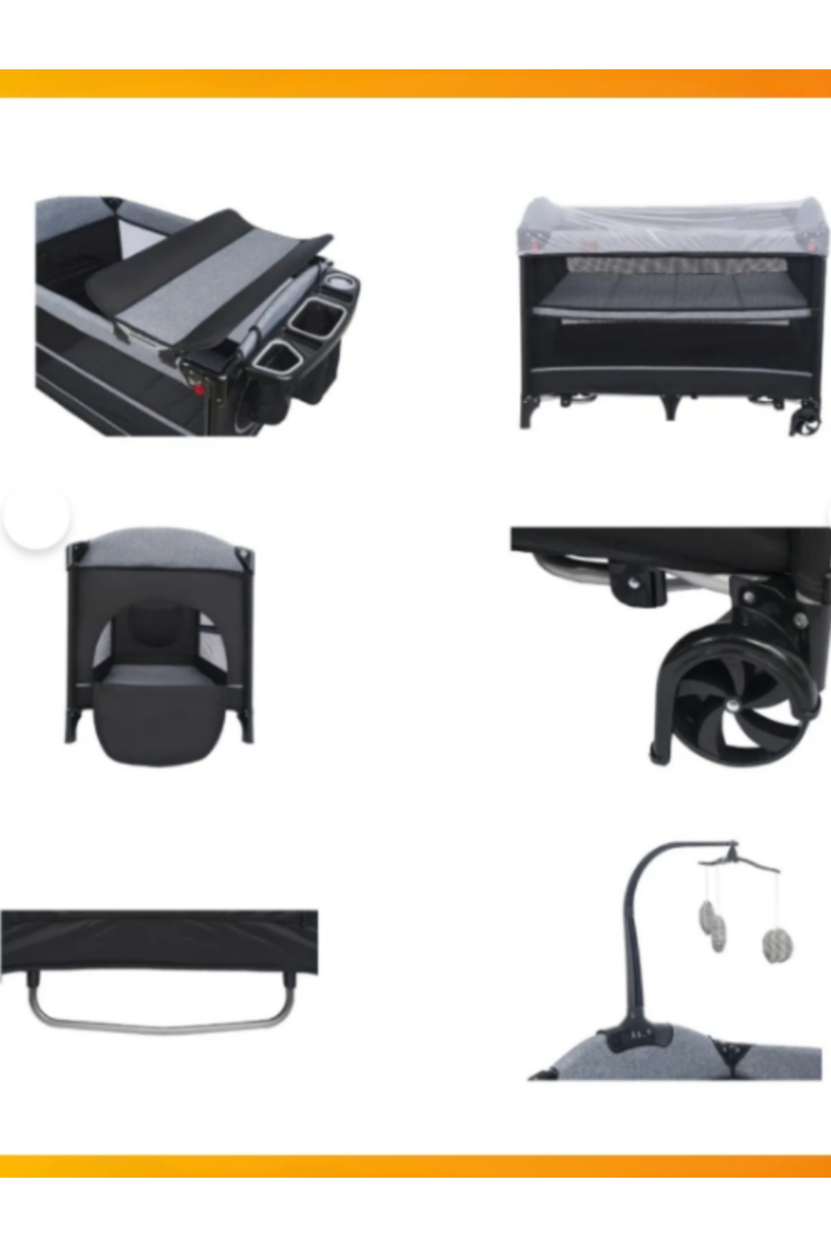 modabebekler Bebek Çeyiz Seti Pratik Kurulumlu Park Beşik Dayanıklı Bebek Arabası Rahat Ana Kucağı fotoğrafı 3 (önizleme)