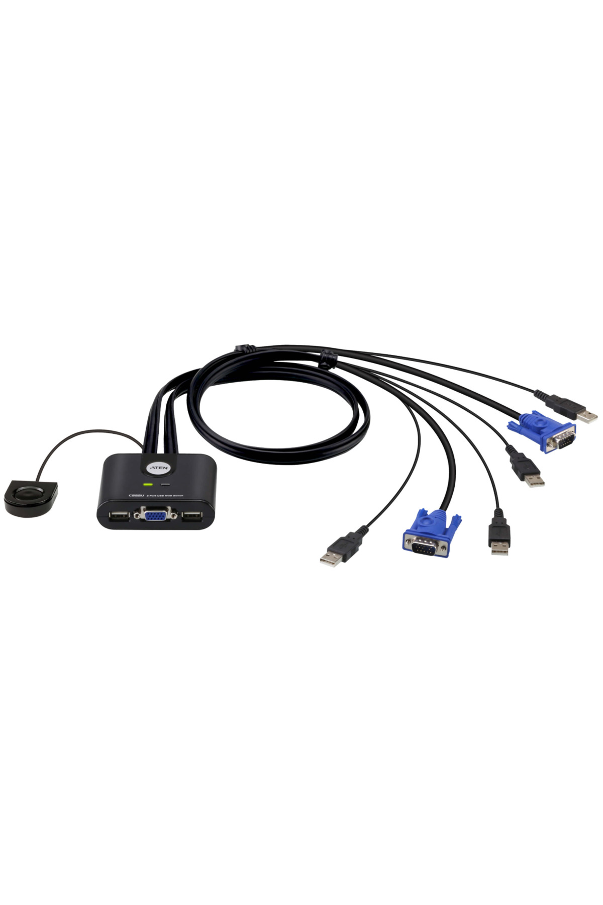 Genel Markalar Kvm Auto Switch Aten Cs22u 2 Port Usb Vga Kvm