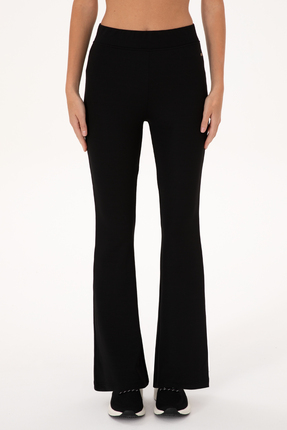 U.S. Polo Assn. Kadın Siyah İspanyol Paça Tayt 50297274-VR046