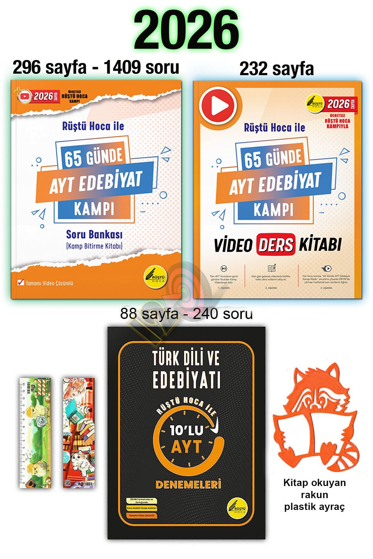 Rüştü Hoca 65 Günde AYT 2026 Edebiyat Kamp Kitabı Video Ders