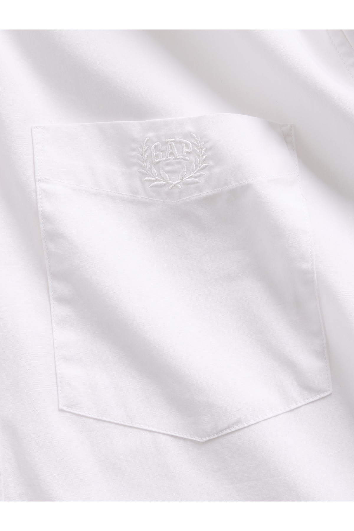 GAP  Kadın Beyaz Organik Pamuk Poplin Big Gömlek - Görsel 3