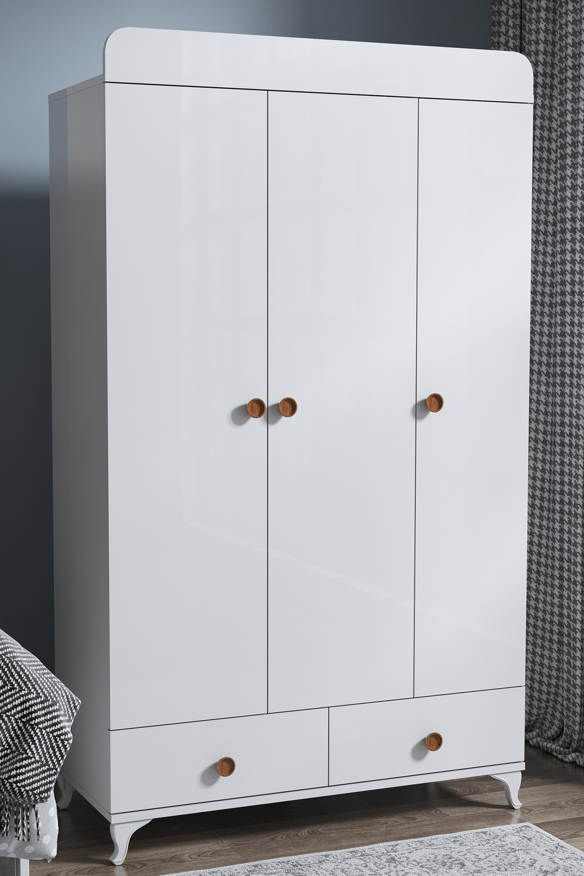 BANANA BABY MODİMOB PERA 3 KAPAKLI DOLAP-GARDIROP fotoğrafı 2 (önizleme)