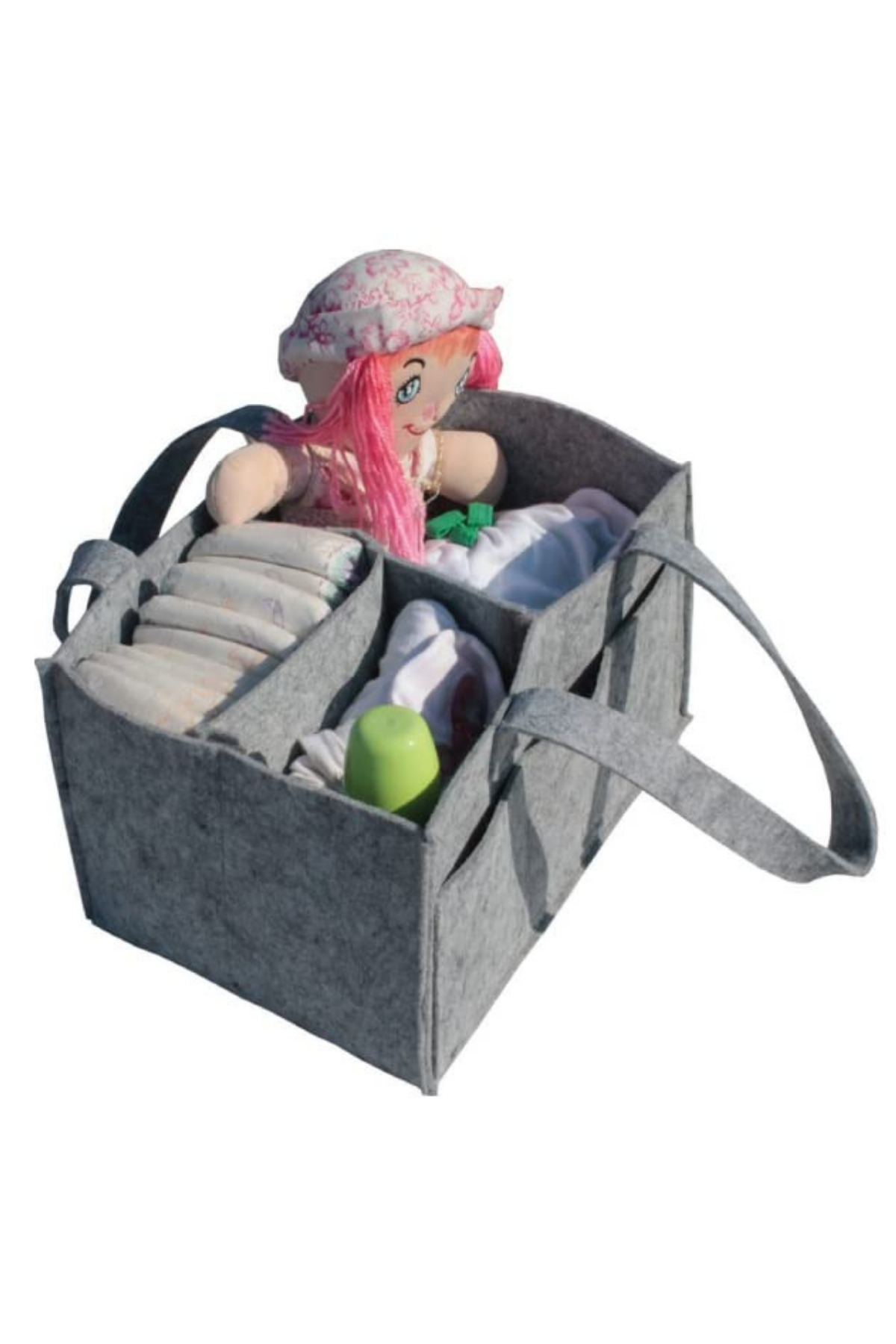 Eynel Keçe Anne Bebek Bakım Çantası, Bebek Bezi, Bebek Ürünleri, Krem, Koyma Taşıma Saklama Organizeri fotoğrafı 6 (önizleme)