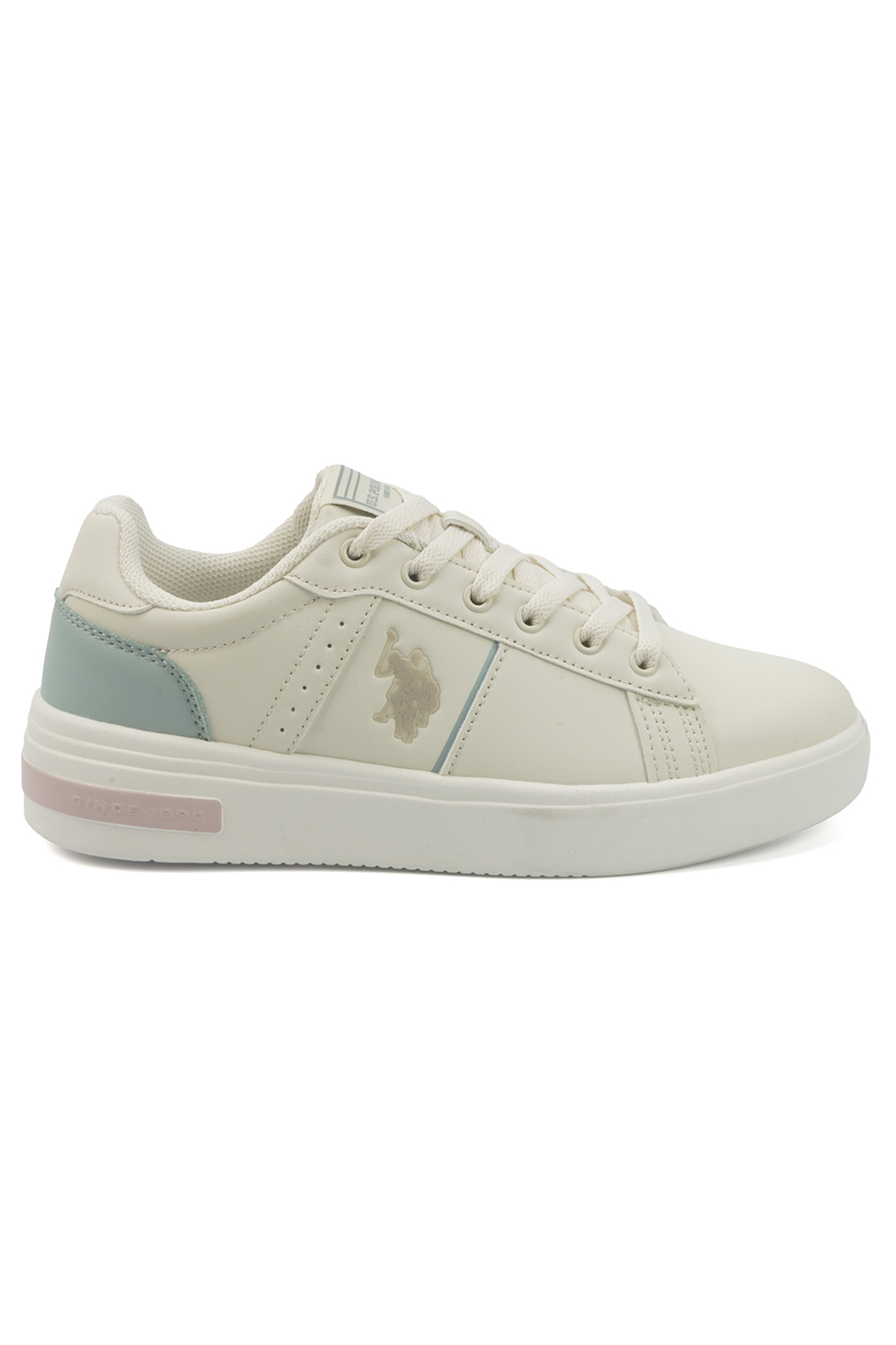 U.S. Polo Assn. Women's Beige Low-Top Sneakers - Lightweight Modern Design fo...