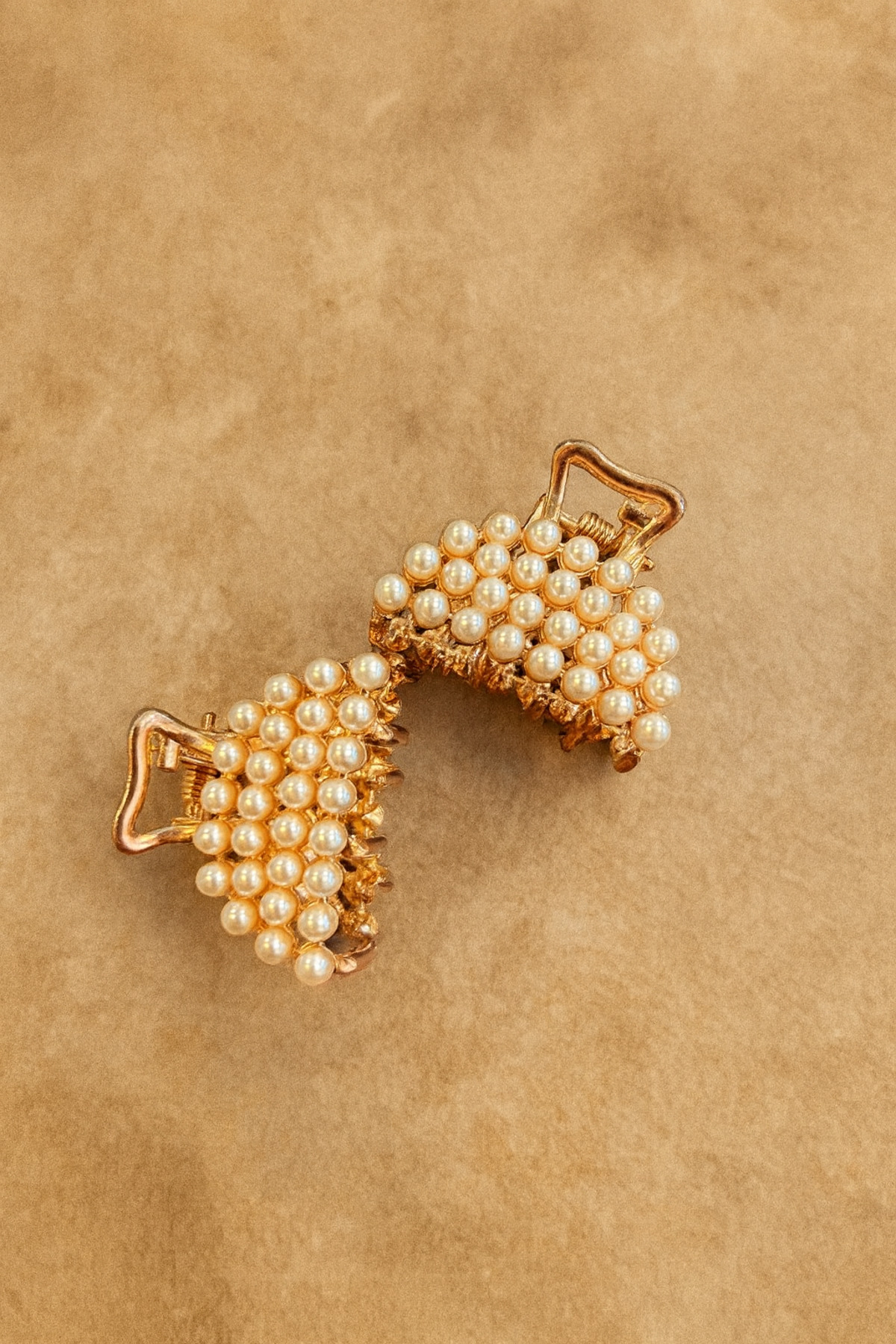 ŞEHRAZAT HANDMADE TASARIM ROSE GOLD İNCİLİ ORTA BOY MANDAL SAÇ TOKASI görsel 5