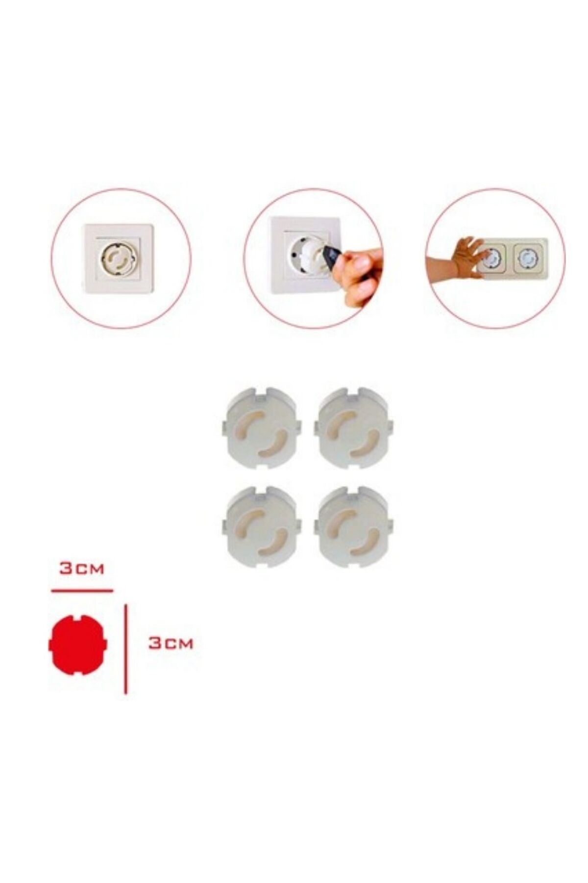 PMKHOMEE PRİZ KAPATICI/ÇOCUK KİLİDİ fotoğrafı 3 (önizleme)