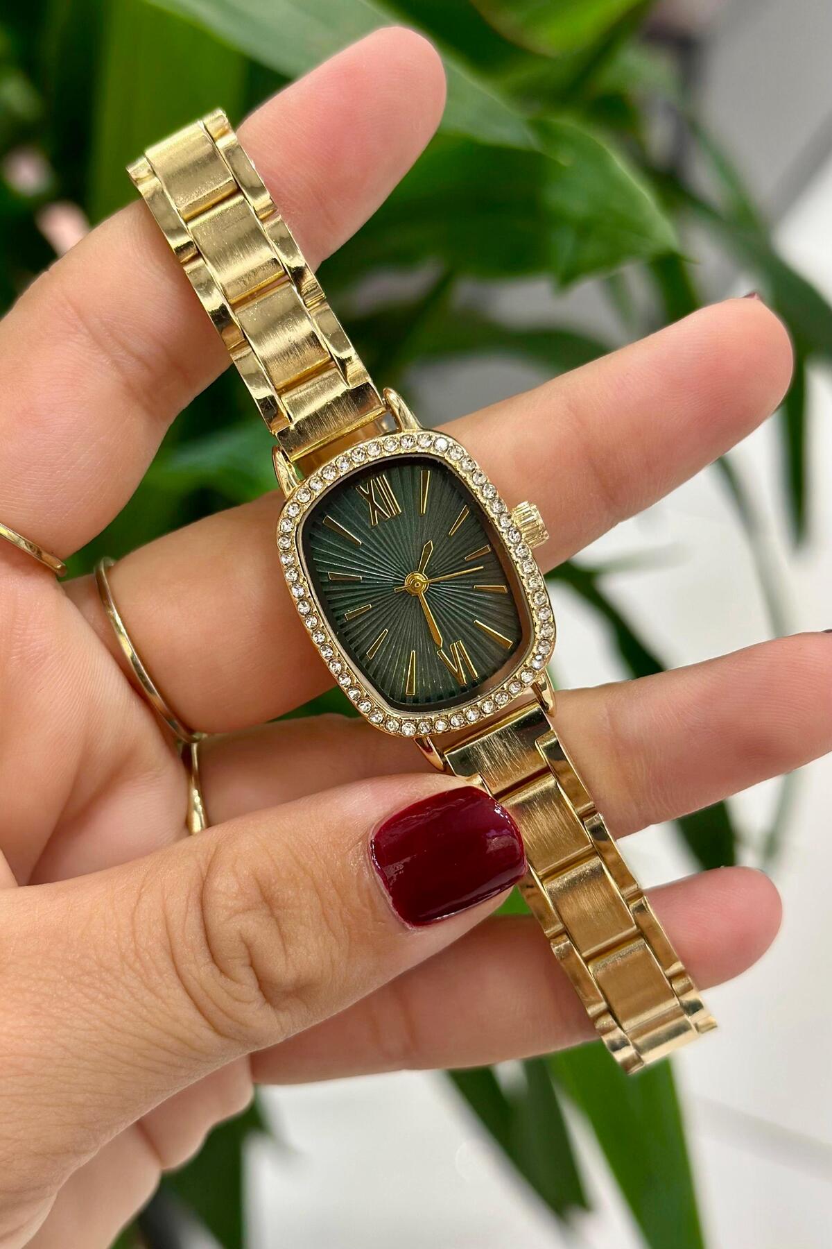 DEEPORA taşlı vintage model kadın saati