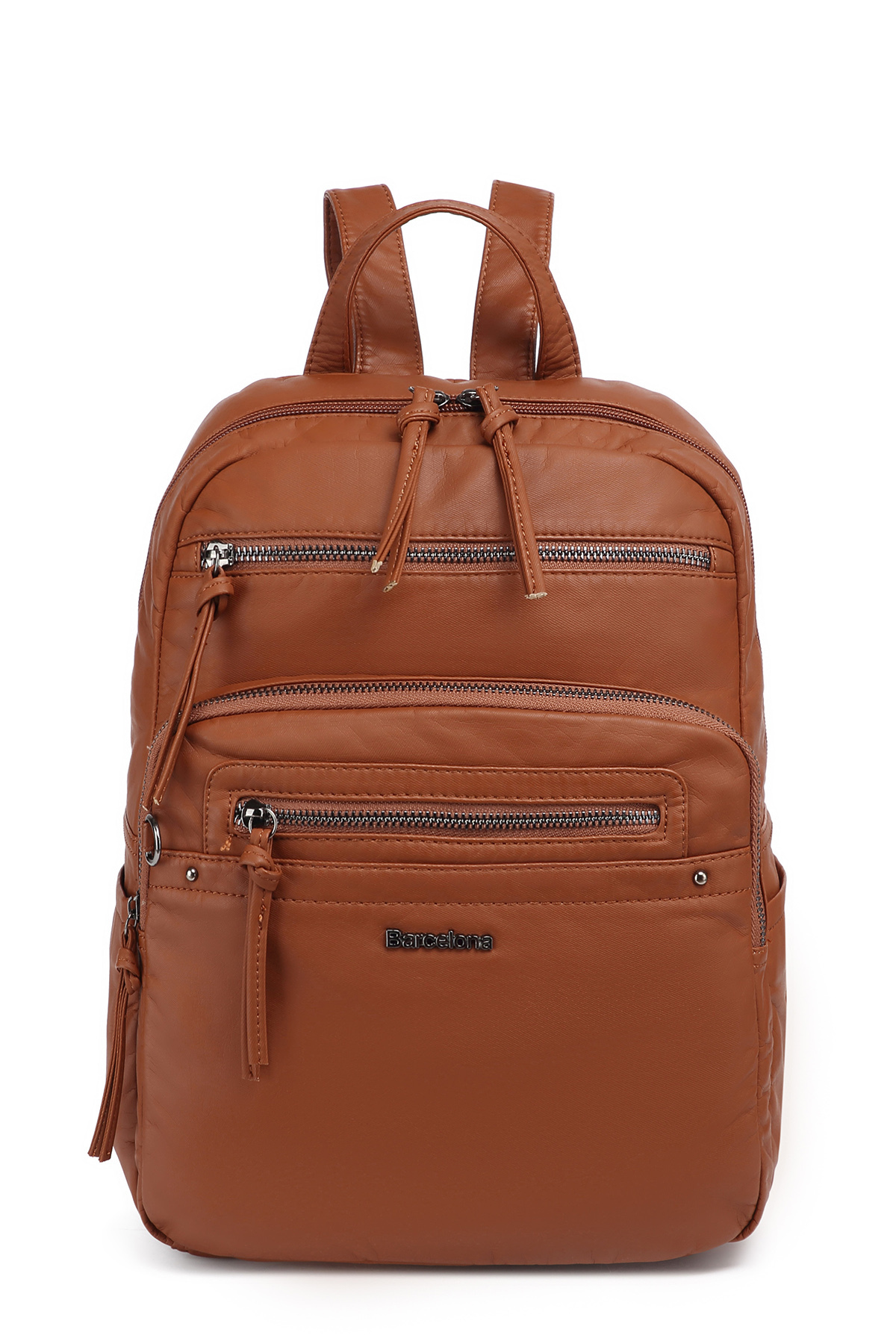 Barcelona Casual Medium Sports Multi-Pocket Women's Backpack 1928 Tan