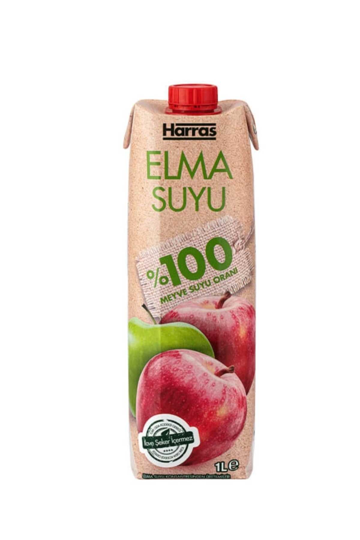 Harras %100 Elma Suyu 9 x 1 Litre | Katkısız Gerçek Meyve Suyu