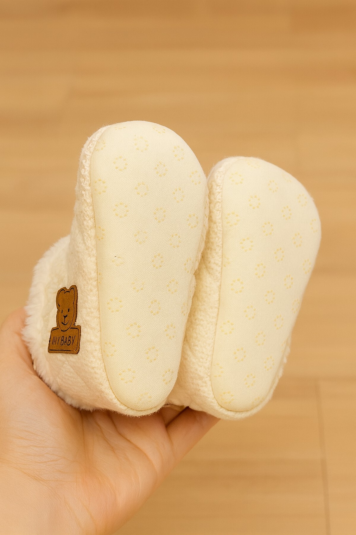 dinamik çocuk Bebek Panduf Patik Unısex Triko Welsoft Kaydırmaz Taban (Tabanölçü 12cm) Kreş Ayakkabısı 6-12ay fotoğrafı 3 (önizleme)