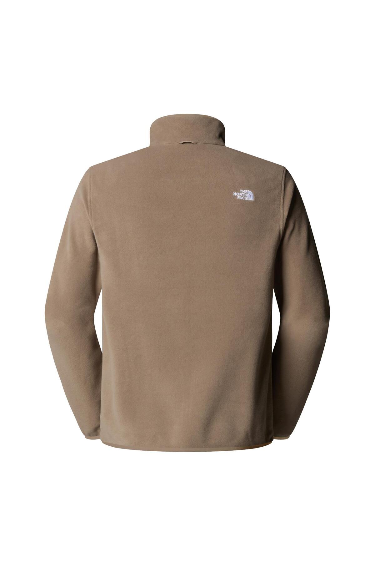 THE NORTH FACE Erkek Glacier Tam Boy Fermuarlı Polar Nf0A8D0Rbow1 Kahverengi-XL görsel 3